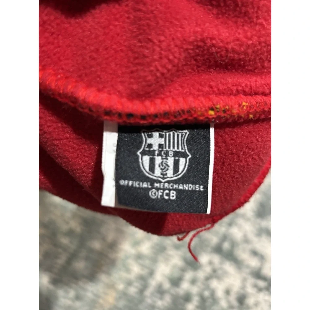 FCB Barcelona EUC Beanie Pom and Tassels Soccer Football Club